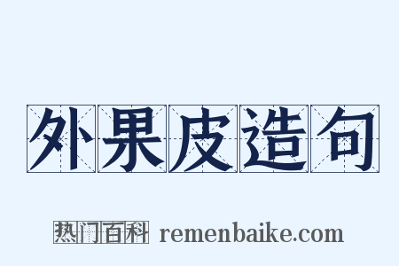 外果皮造句是什么意思的图片